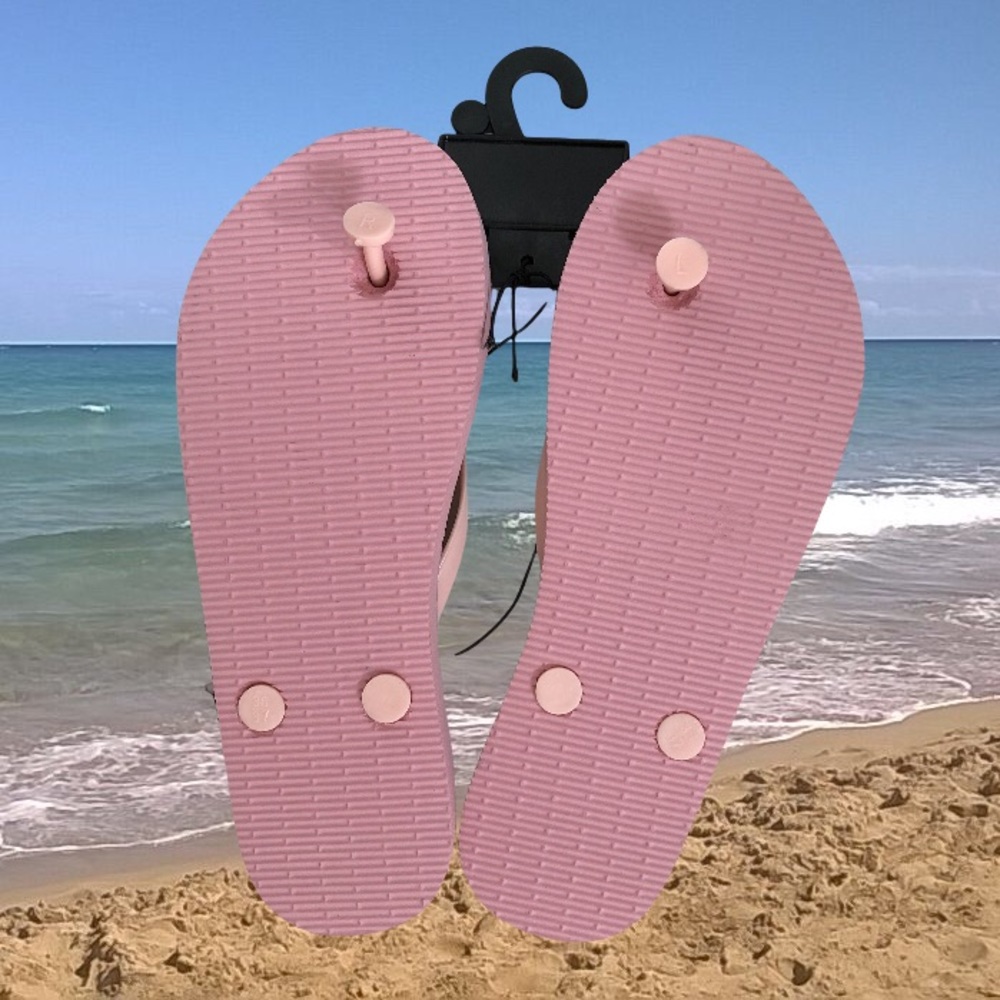 2/$50 🌺 Hurley 🌊 | Kylee Flip Flop Sandals Navy Pink Floral - Picture 4 of 5